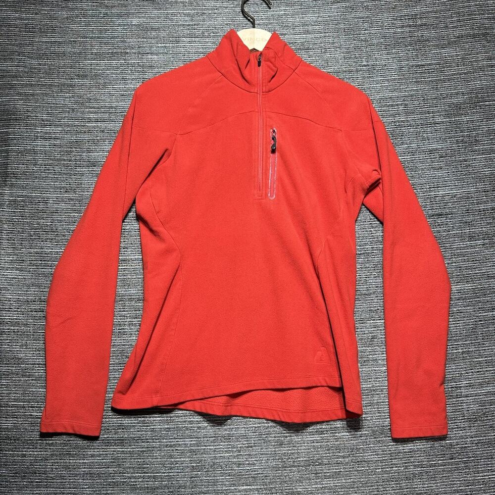 First Ascent Jacket Women's M Orange 1/4 Zip Pullover Fleece
